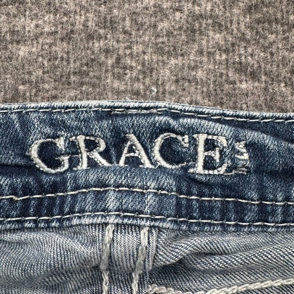 Grace in LA Easy Fit Jeans Womens 28 Bootcut Embellished Cowgirl - Picture 3 of 15